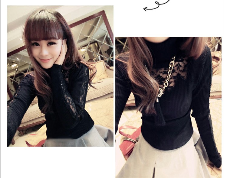 Lace Blouse BL2525 Black