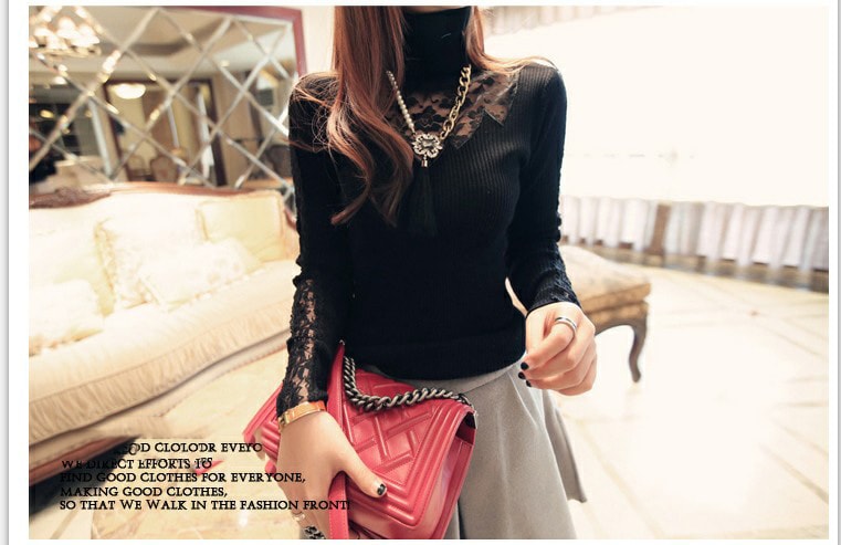 Lace Blouse BL2525 Black