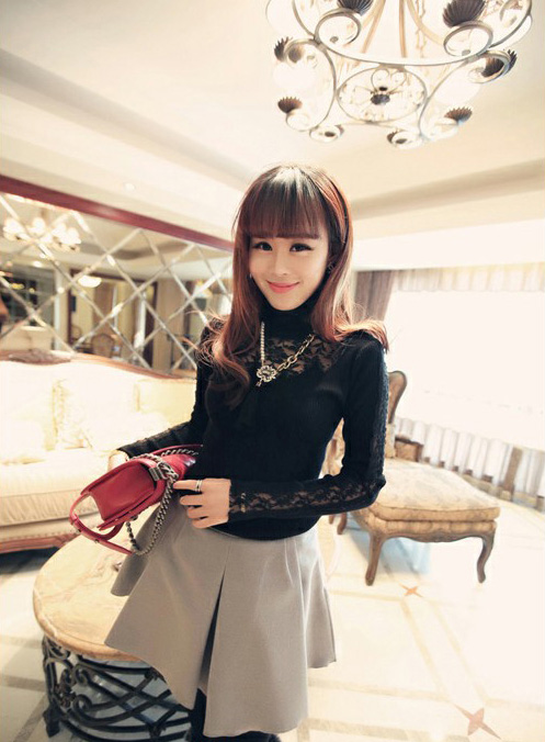 Lace Blouse BL2525 Black