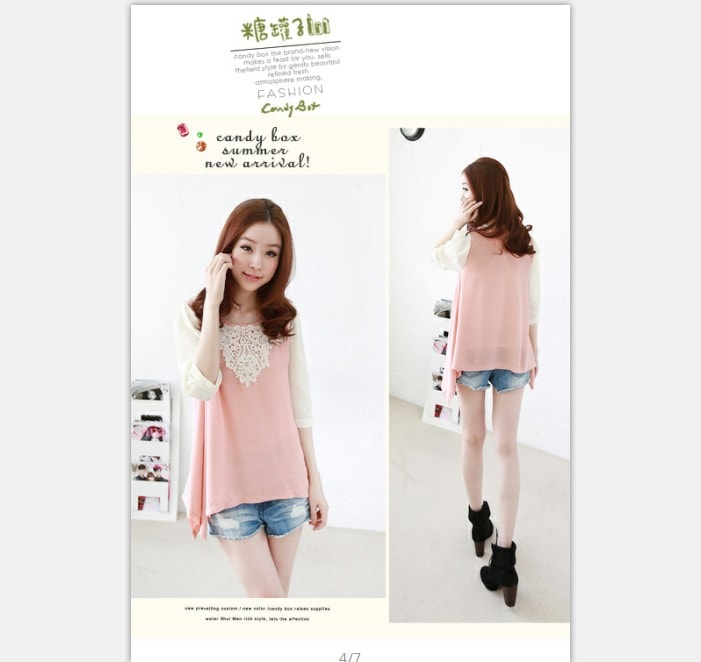 Chiffon Blouse BL2530 Pink