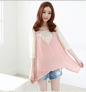 Chiffon Blouse BL2530 Pink