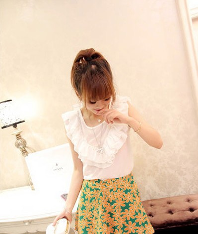 Chiffon Blouse BL2577 White