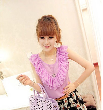 Chiffon Blouse BL2578 Purple