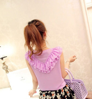 Chiffon Blouse BL2578 Purple