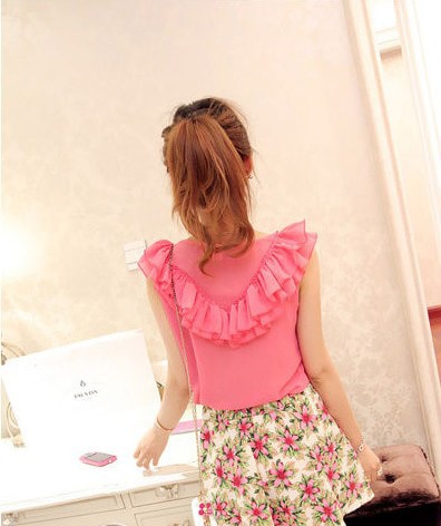 Chiffon Blouse BL2579 Pink