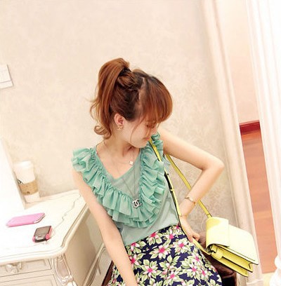 Chiffon Blouse BL2580 Green