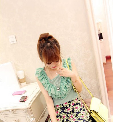 Chiffon Blouse BL2580 Green