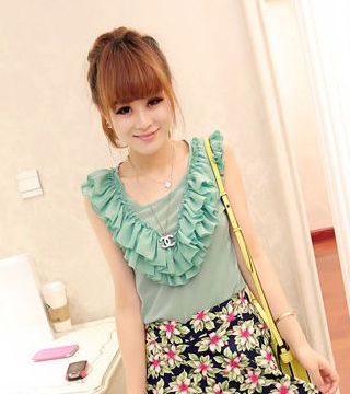 Chiffon Blouse BL2580 Green