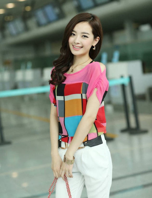 Chiffon Blouse BL2621 Pink