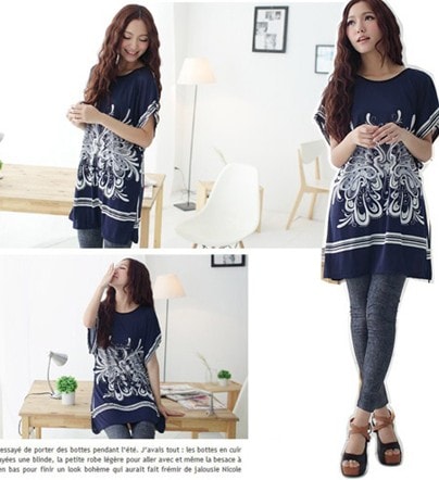 Blouse BL2624 Dark Blue