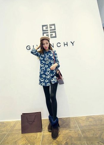 Denim Blouse BL2630 Blue