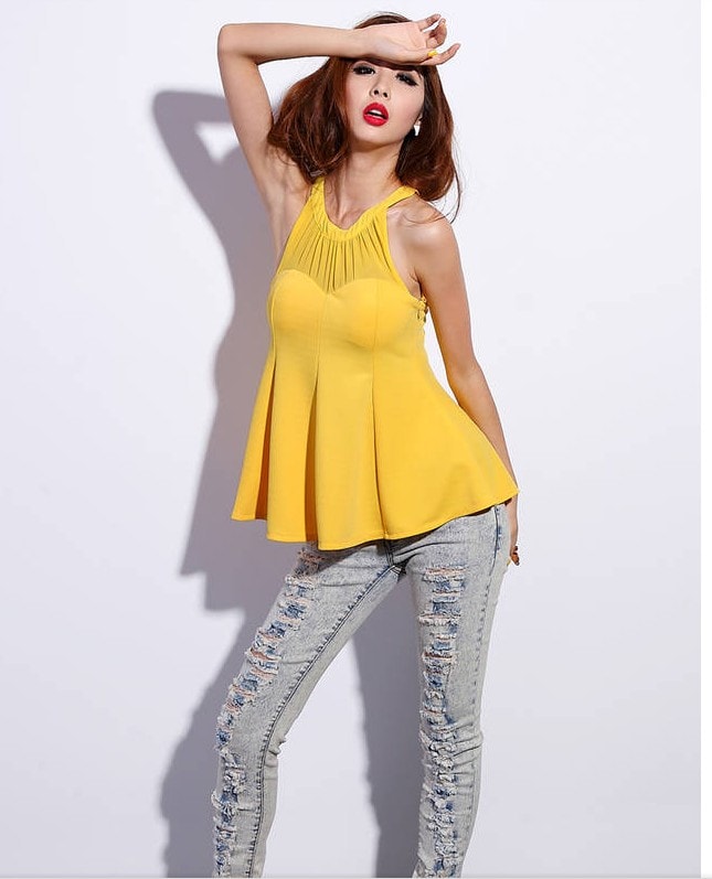 Halter Top BL2642 Yellow