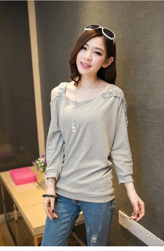 Blouse BL2647 Gray