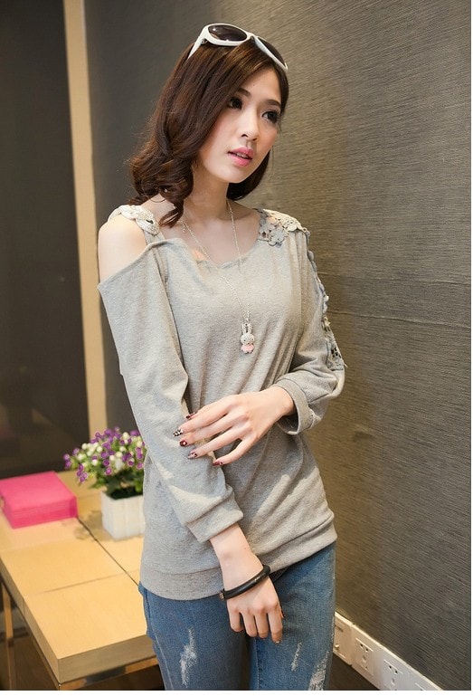 Blouse BL2647 Gray