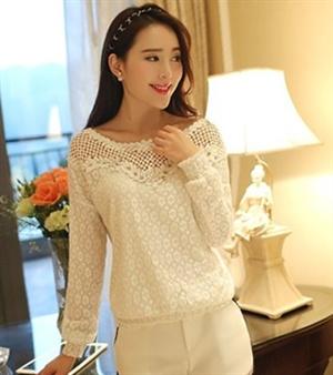 Mesh Blouse BL2649 White