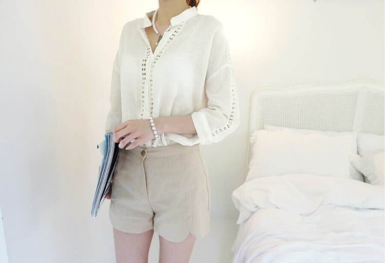 Crochet Blouse BL2651 White