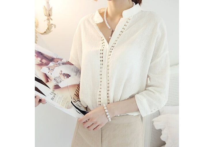 Crochet Blouse BL2651 White