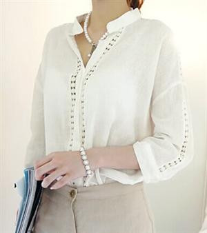 Crochet Blouse BL2651 White