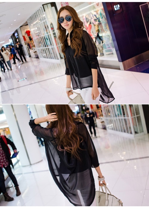 Chiffon Blouse BL2665 Black