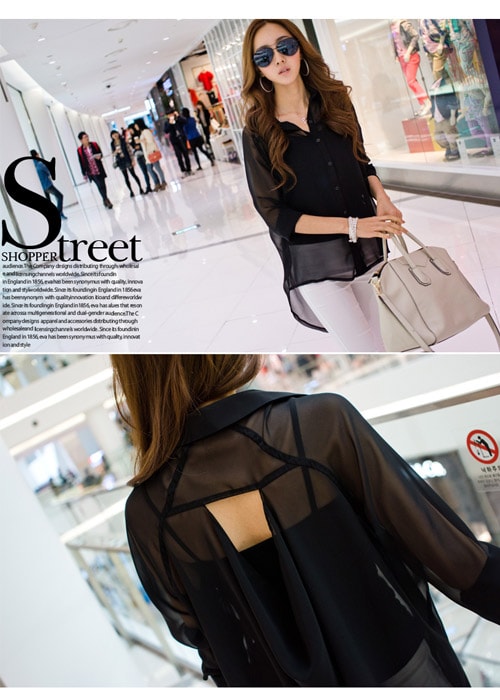 Chiffon Blouse BL2665 Black