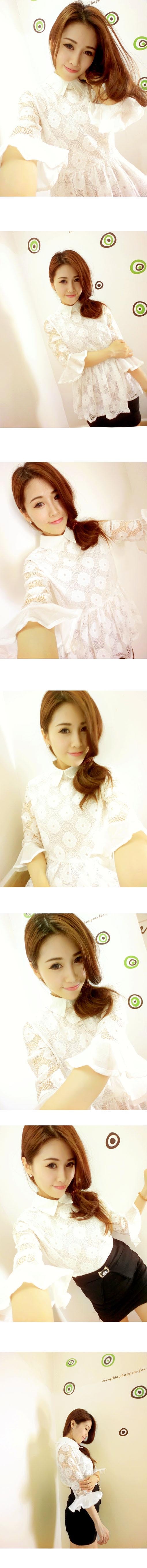 Lace Blouse BL2667 White