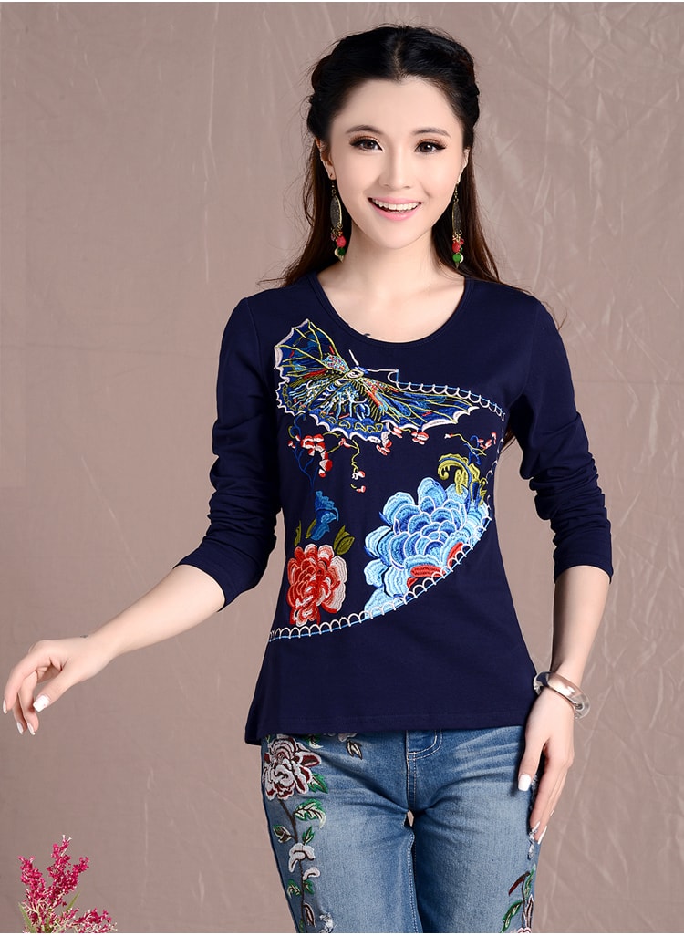 Retro Blouse BL2676 Blue