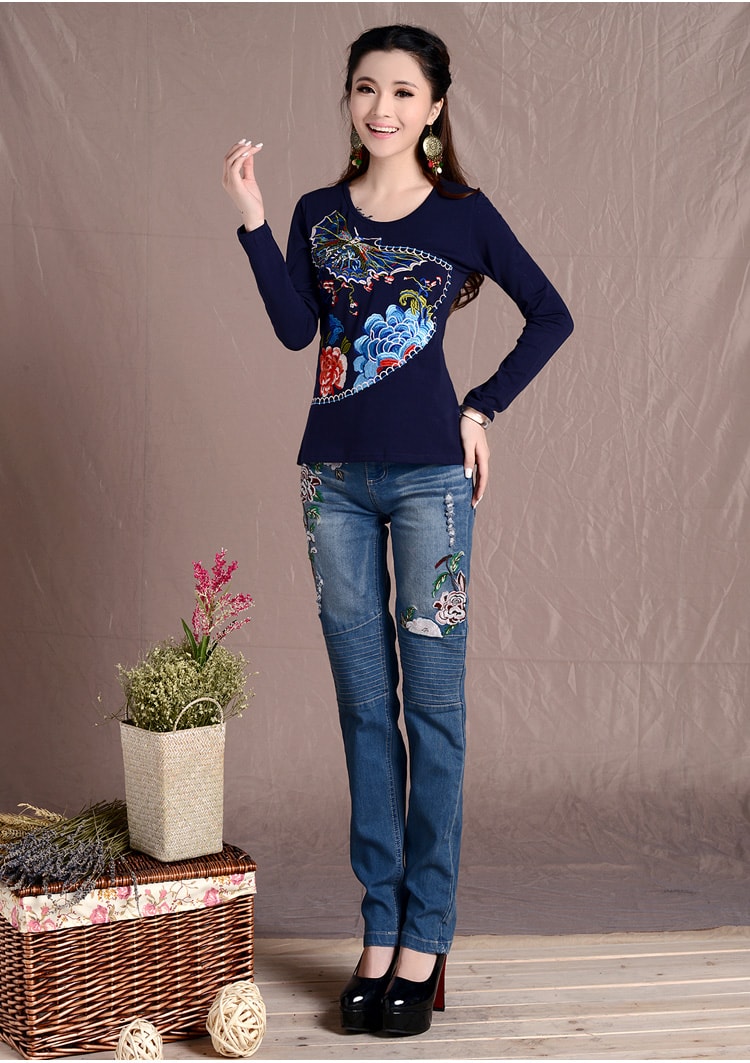 Retro Blouse BL2676 Blue