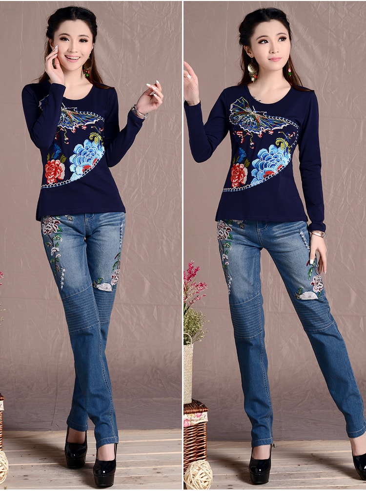 Retro Blouse BL2676 Blue