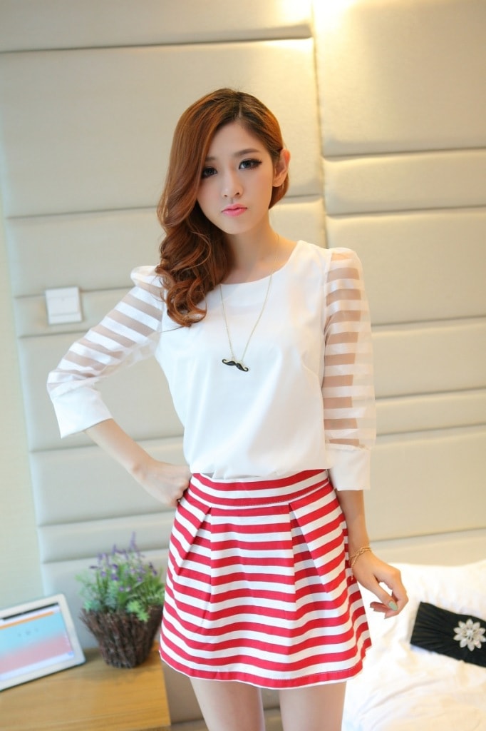 Organza Blouse BL2678 White