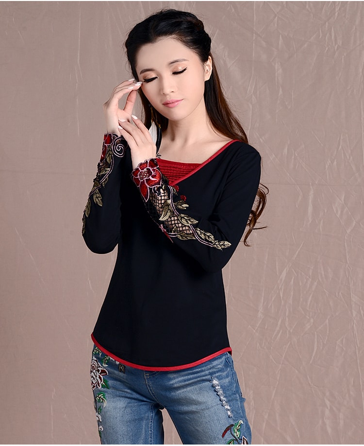 Retro Blouse BL2681 Black