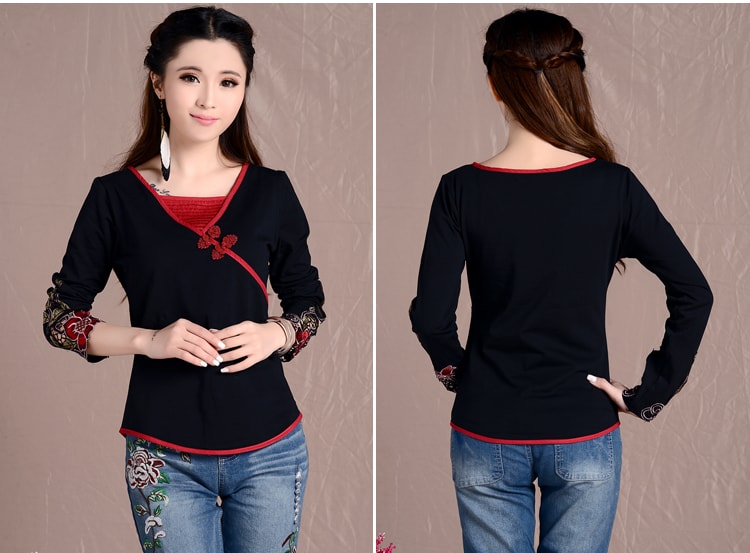 Retro Blouse BL2681 Black