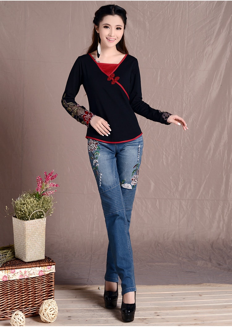 Retro Blouse BL2681 Black