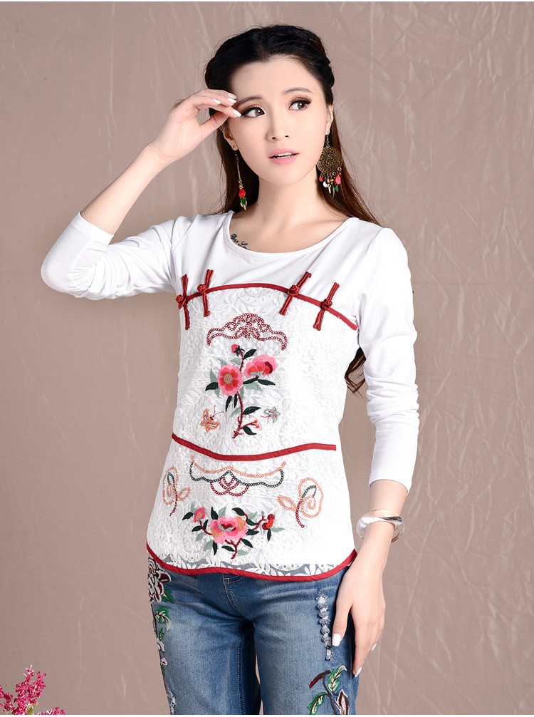 Retro Blouse BL2684 White