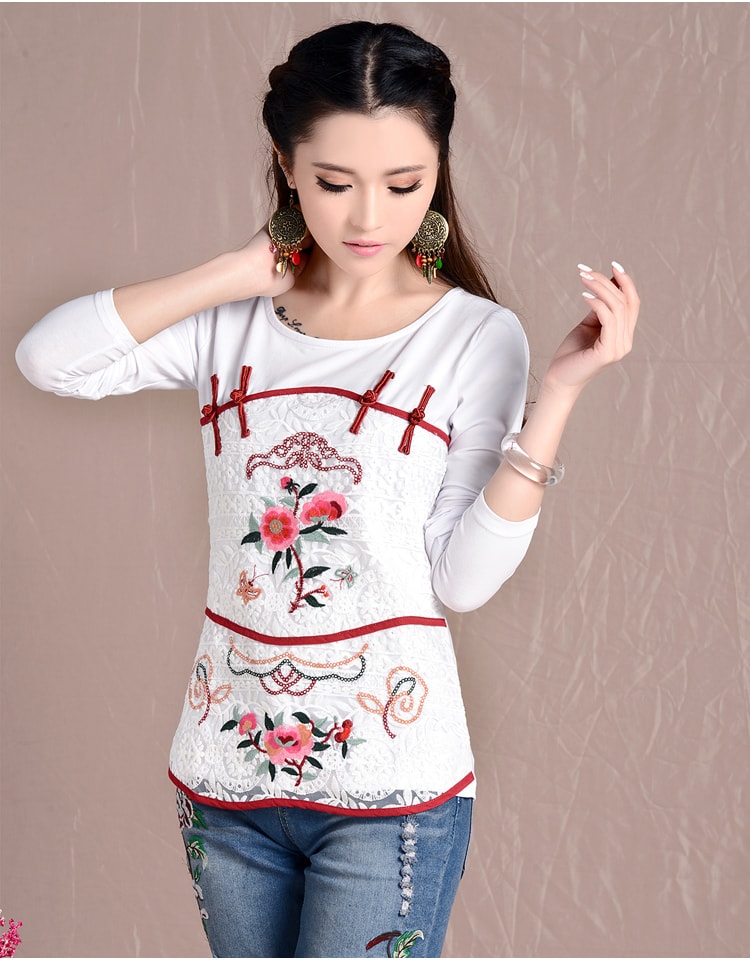 Retro Blouse BL2684 White