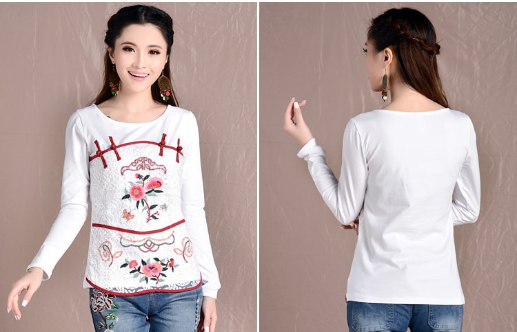 Retro Blouse BL2684 White