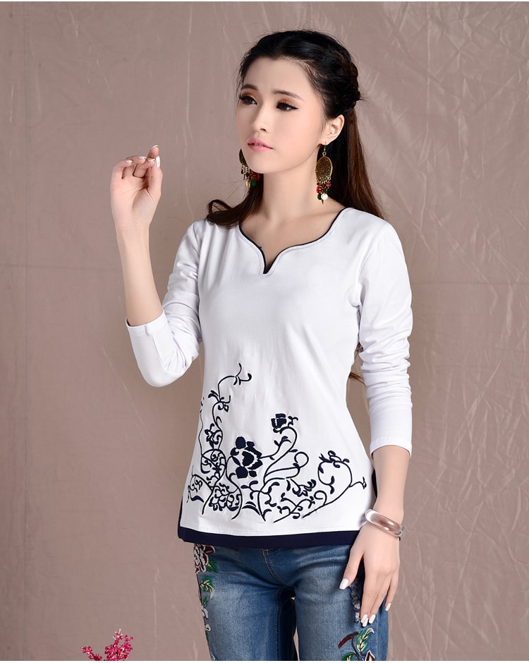 Retro Blouse BL2685 White