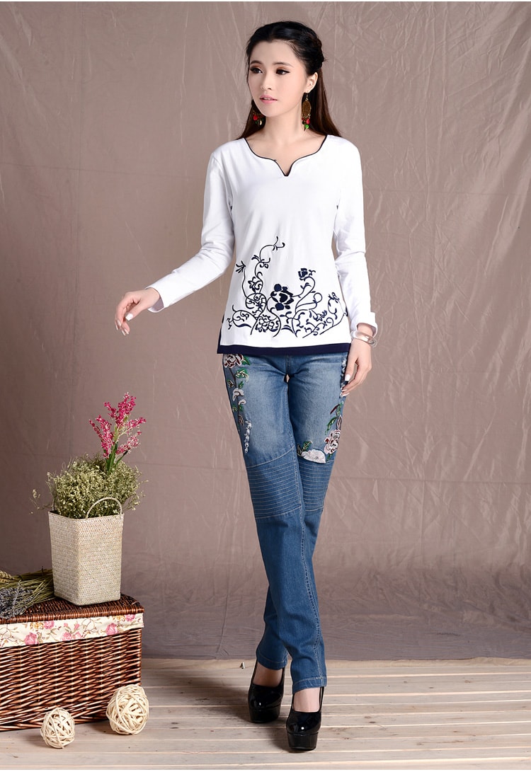 Retro Blouse BL2685 White