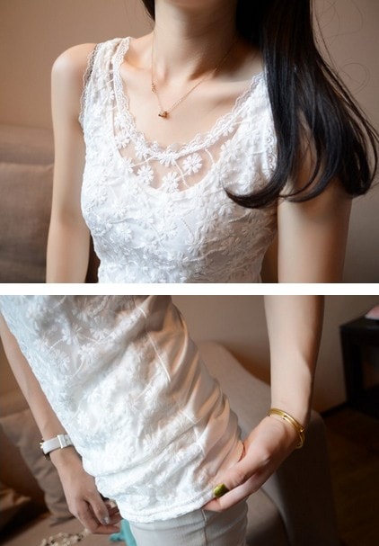 Lace Blouse BL2710 White