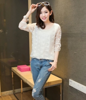 Organza Blouse BL2711 White