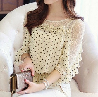 Chiffon Blouse BL2718 Beige