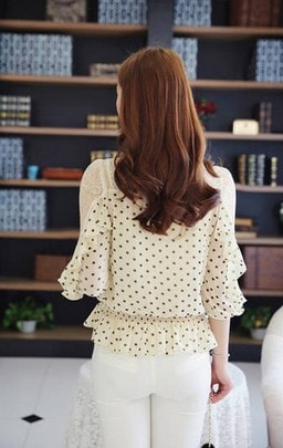 Chiffon Blouse BL2718 Beige