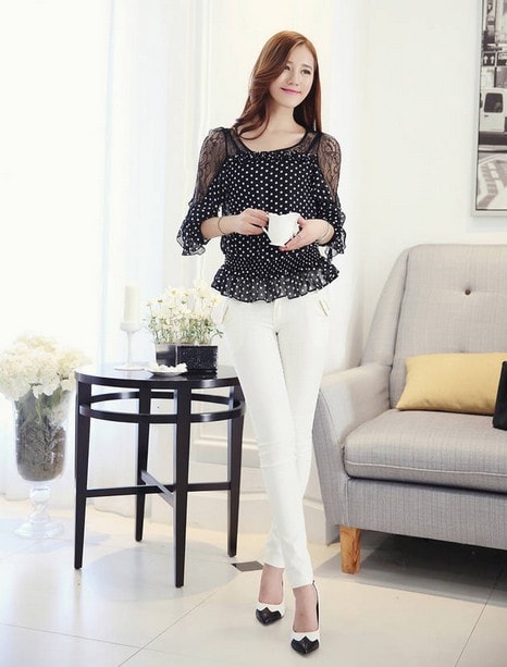 Chiffon Blouse BL2719 Black