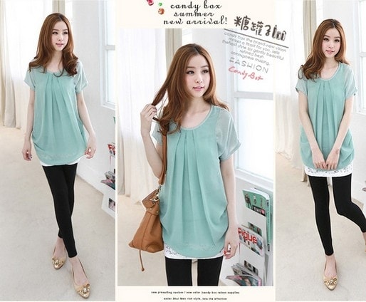 Blouse BL2727 Cyan