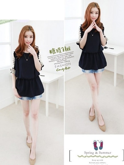 Blouse BL2729 Dark Blue