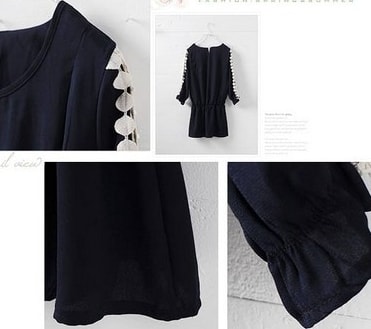 Blouse BL2729 Dark Blue