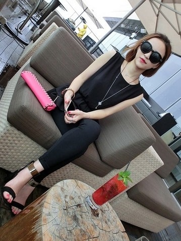 Chiffon Blouse BL2742 Black