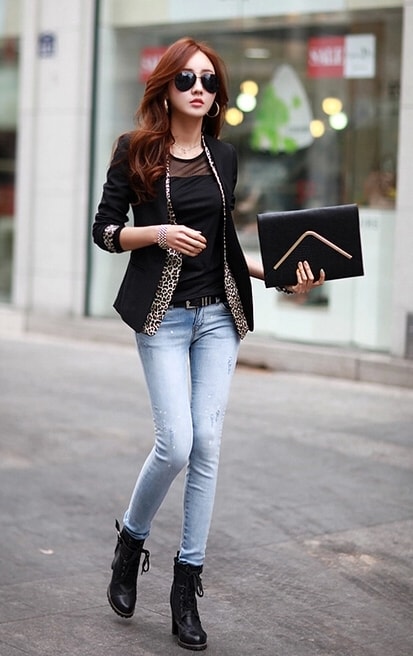 Lace Blouse BL2756 Black