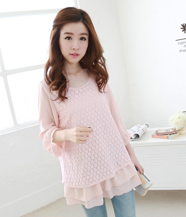 Lace Blouse BL2777 Pink