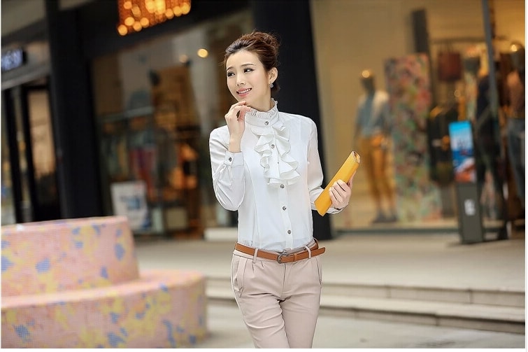 Kemeja Blus BL2779 White