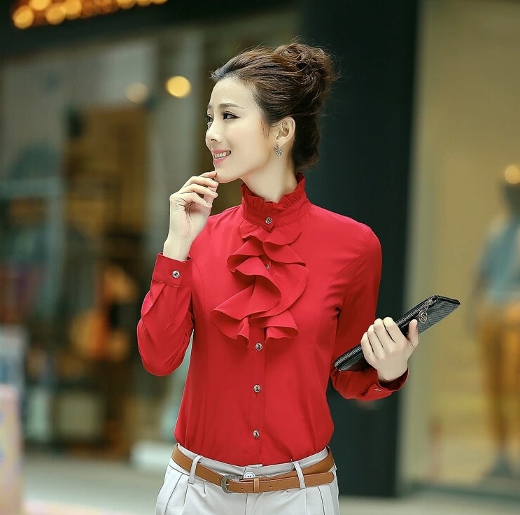 Kemeja Blus BL2780 Red